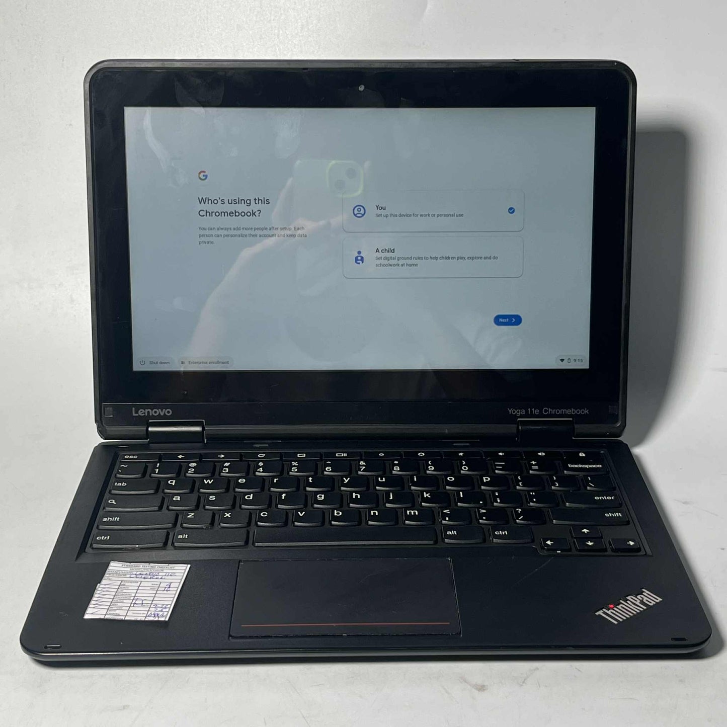 Pre-loved Lenovo Thinkpad Yoga 11E Flippable Touchscreen Chromebook Laptop - CLASS B