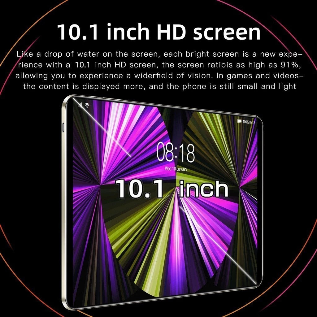 Yookie Tablet Camon Android 13 10.1" Screen Display 6000mAh 12gb/512gb