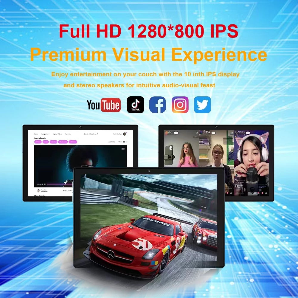 Yookie Tablet Camon Android 13 10.1" Screen Display 6000mAh 12gb/512gb