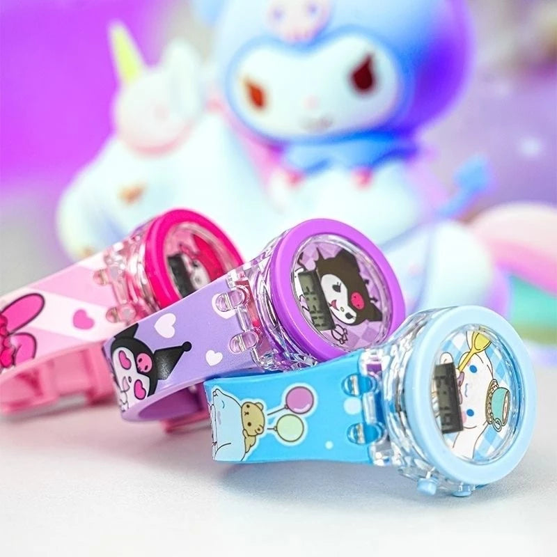 Kuromi Digital Watch for Kids with Colorful Lights and Music