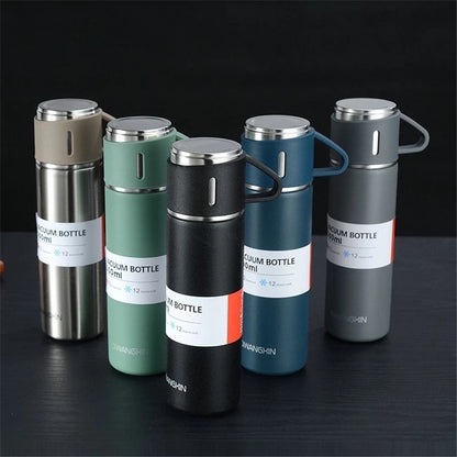 [A1-530] Vacuum Flask Set with 2 Cups - Stainless Steel Thermos Flask 500ml