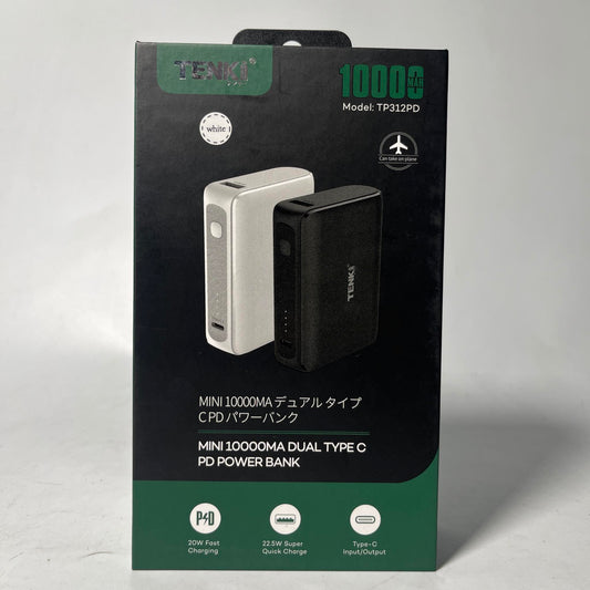Tenki Mini 10000ma Dual Type-C PD Power Bank TP312PD