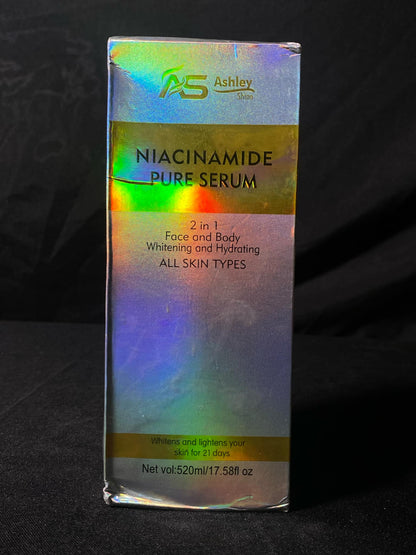 Ashley Shine Niacinamide Pure Serum 2in1 Face and Body Whitening and Hydrating  520ml