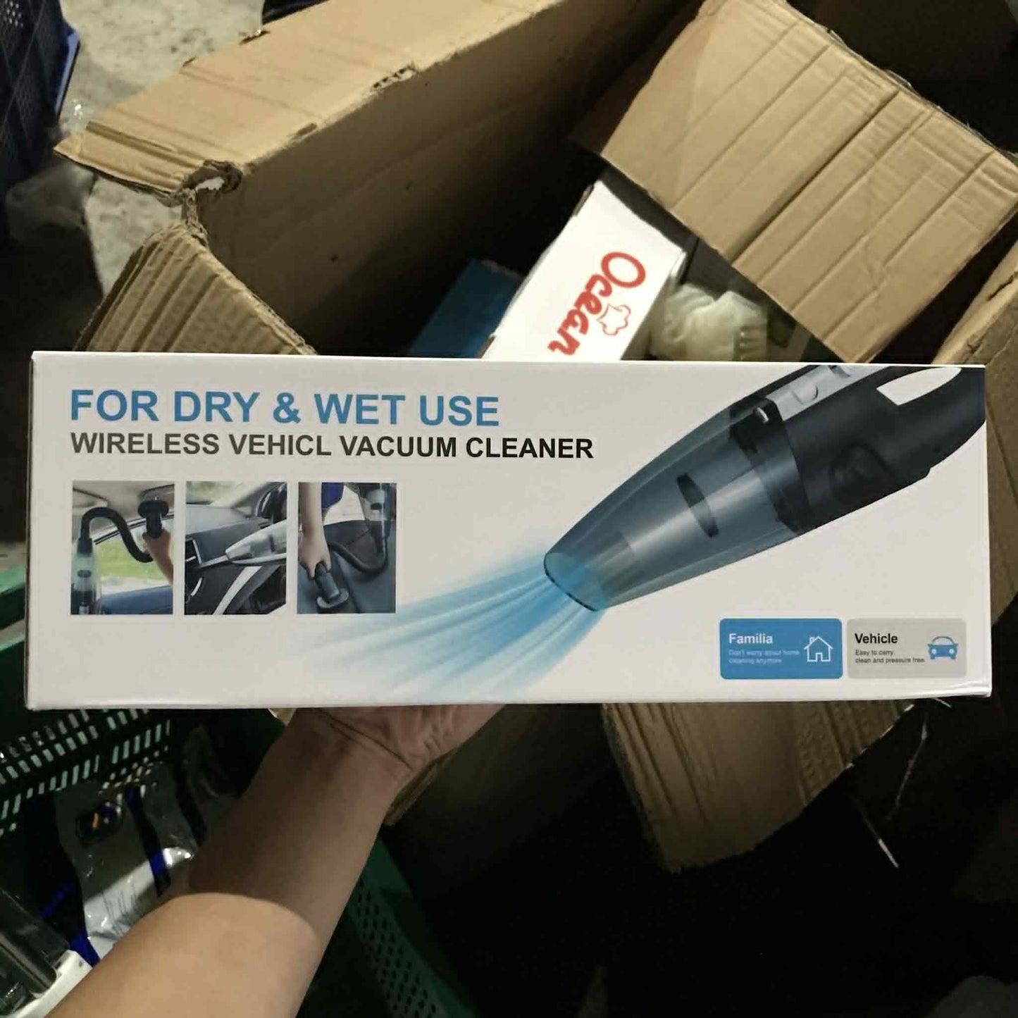 [A1-1137] For Dry & Wet Use Wireless Vehicle Vacuum Cleaner