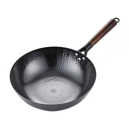 [A1-253] Chinese Non-stick Iron Web Pan Wok Flat Bottom 32cm