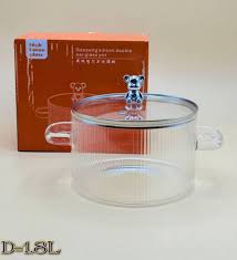 [A1-1101] High Boron Glass Gaopeng Silicon Double Ear Glass Pot 1.8L