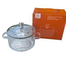 [A1-1101] High Boron Glass Gaopeng Silicon Double Ear Glass Pot 1.8L