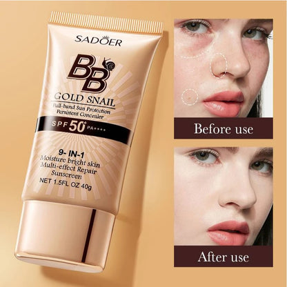 Sadoer BB Gold Snail Full-band Sun Protection Persistent Concealer 40g (Natural Color)