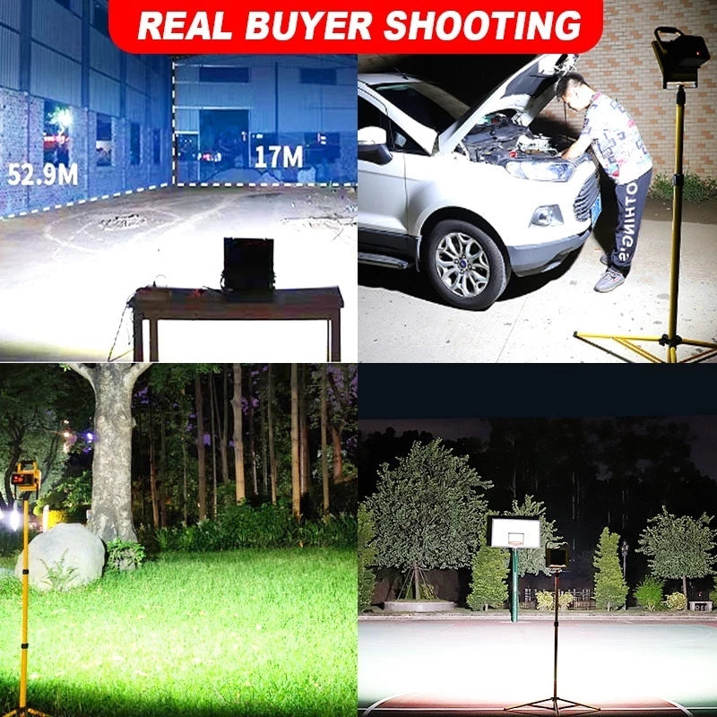 [A1-1264] 1000w Portable Solar Led Light Private Street Lamp without Electricity 12000mAh