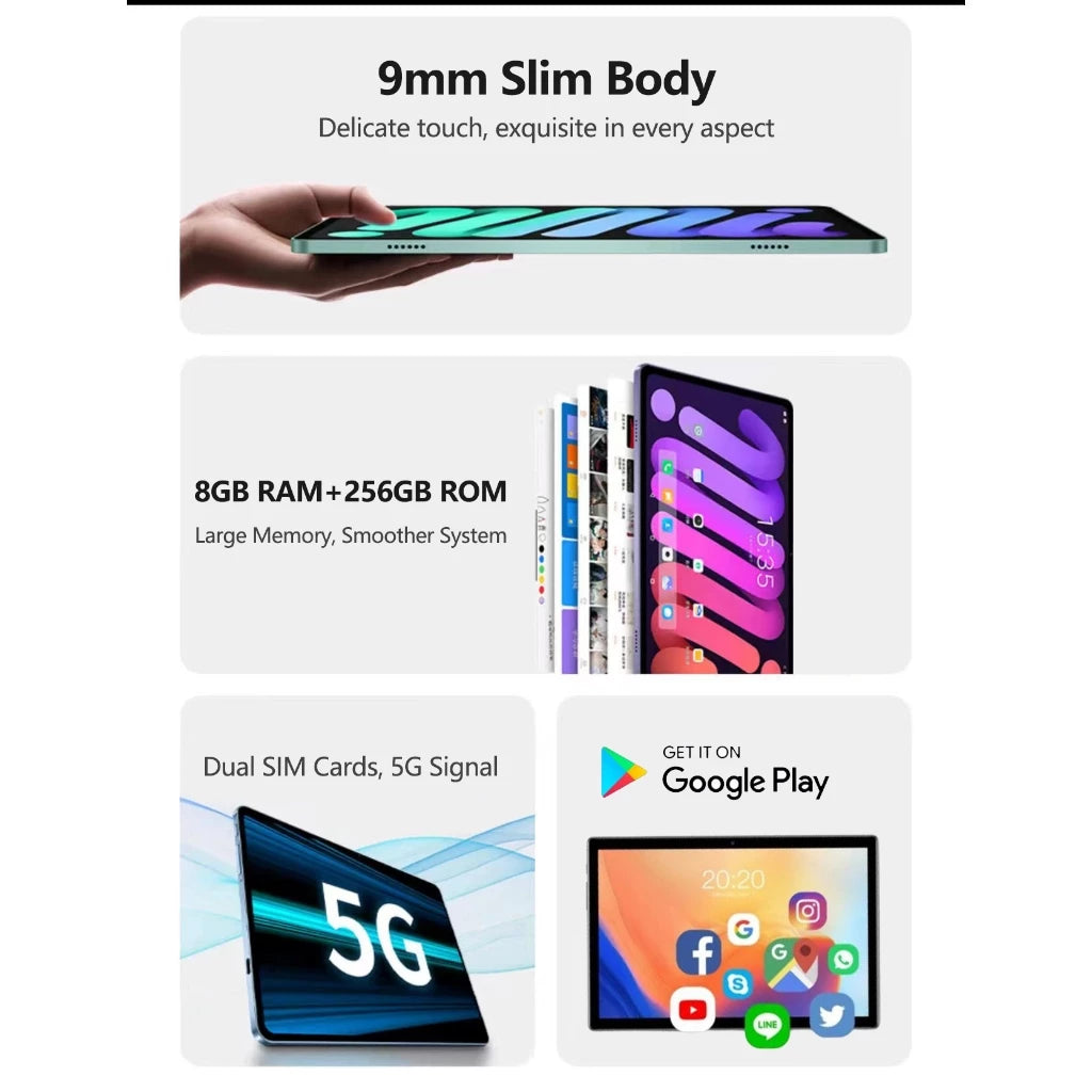 Yookie Spark Tab Android 13 MTK6737 ARM Cortex-A7 6000mAh 8gb/256gb