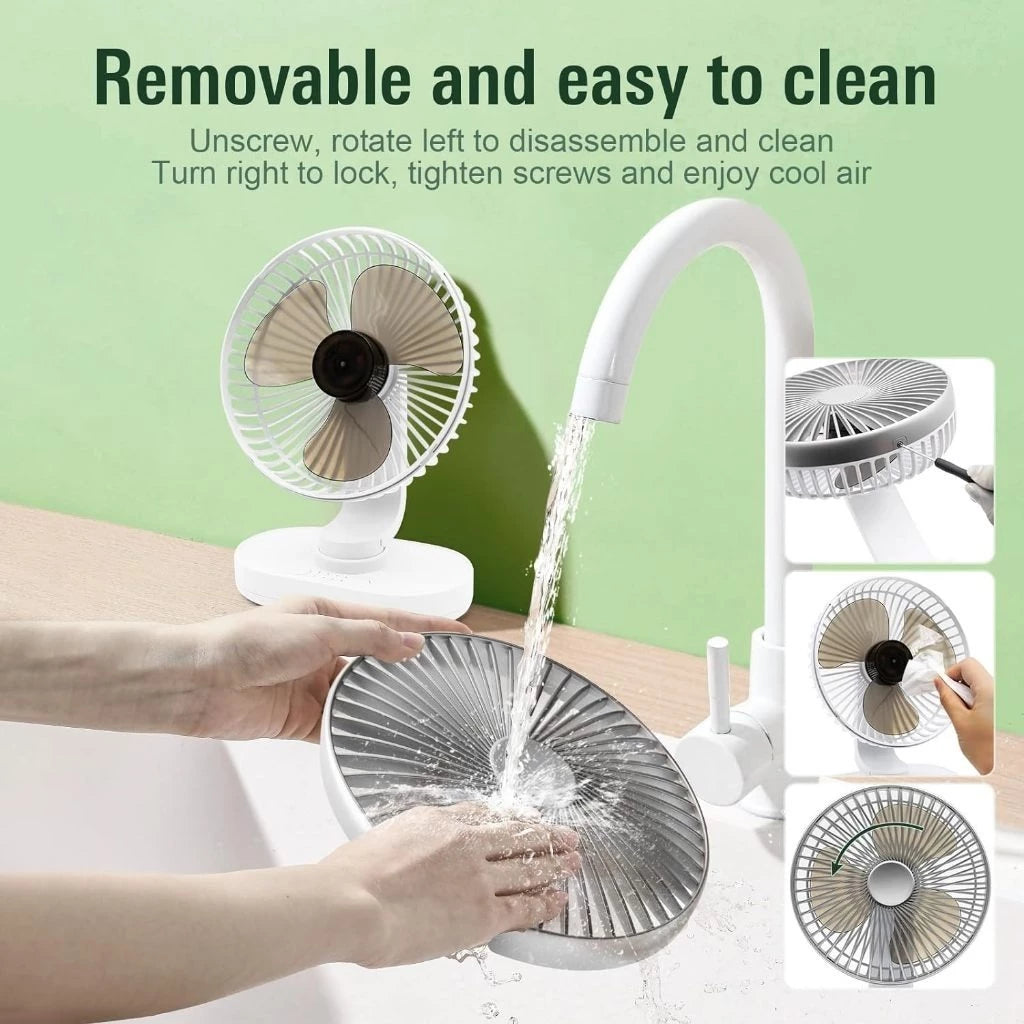 [FM-S150] Rechargeable 4000mAh Mini Desk Fan