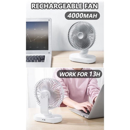 [FM-S150] Rechargeable 4000mAh Mini Desk Fan