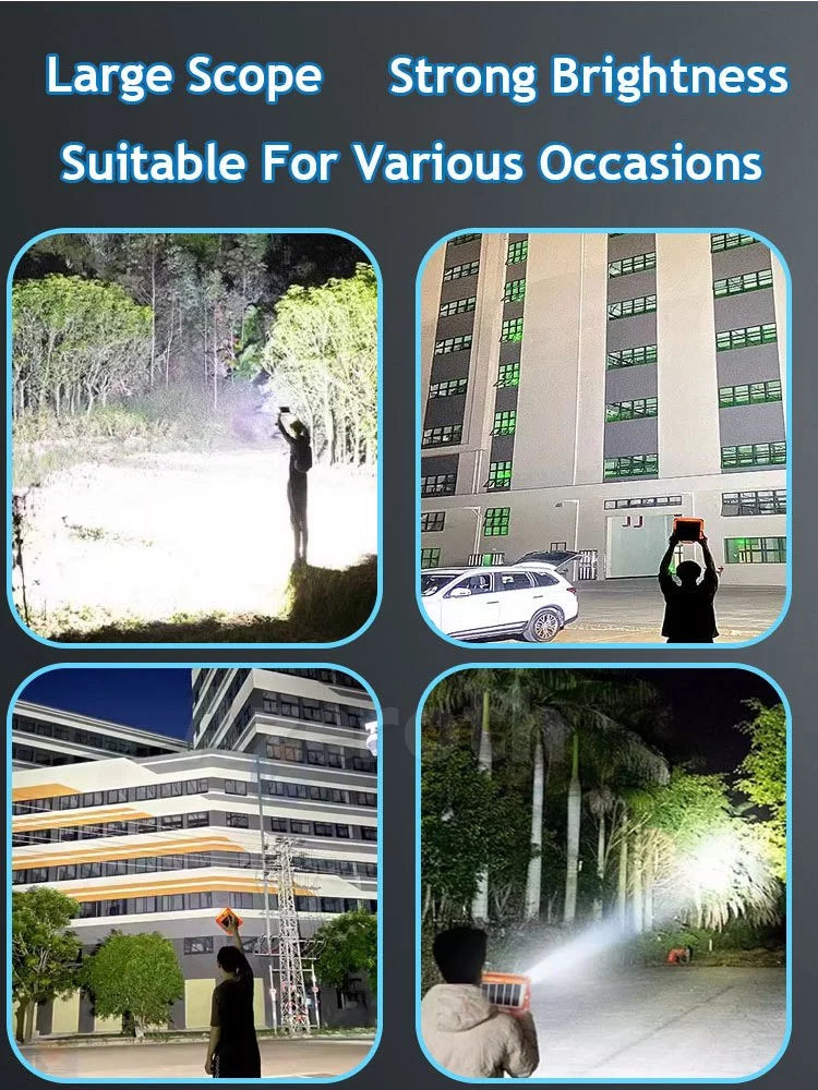 [A1-1264] 1000w Portable Solar Led Light Private Street Lamp without Electricity 12000mAh