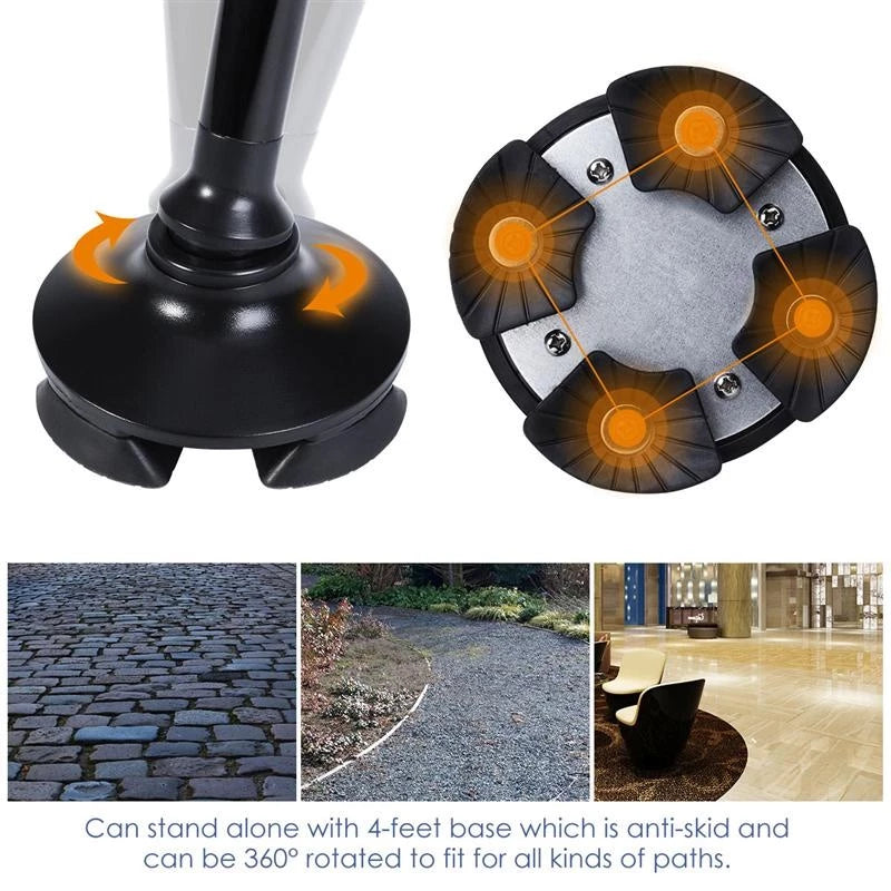 [A1-879] Trusty Cane Sturdy Folding Cane with Built-in Lights