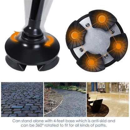 [A1-879] Trusty Cane Sturdy Folding Cane with Built-in Lights