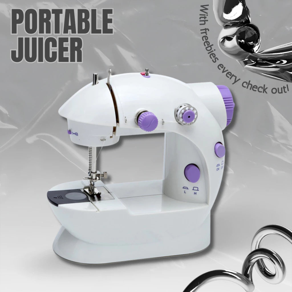 [A1-951] Mini Sewing Machine with Double Threads & 2-speed Control SM-202A