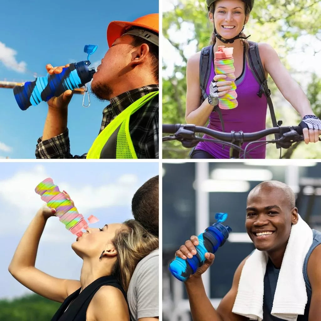 [ZH1838] Foldable Silicone Water Bottle 420ml