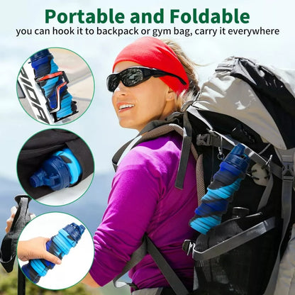 [ZH1838] Foldable Silicone Water Bottle 420ml