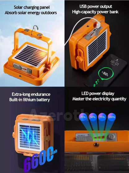 [A1-1264] 1000w Portable Solar Led Light Private Street Lamp without Electricity 12000mAh