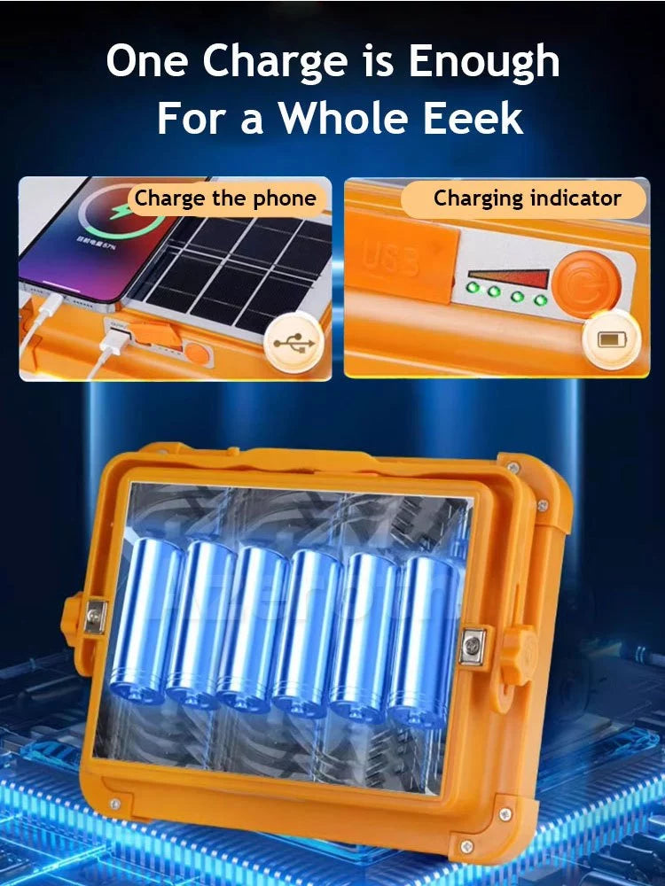 [A1-1264] 1000w Portable Solar Led Light Private Street Lamp without Electricity 12000mAh