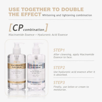 Ashley Shine Niacinamide Pure Serum 2in1 Face and Body Whitening and Hydrating  520ml