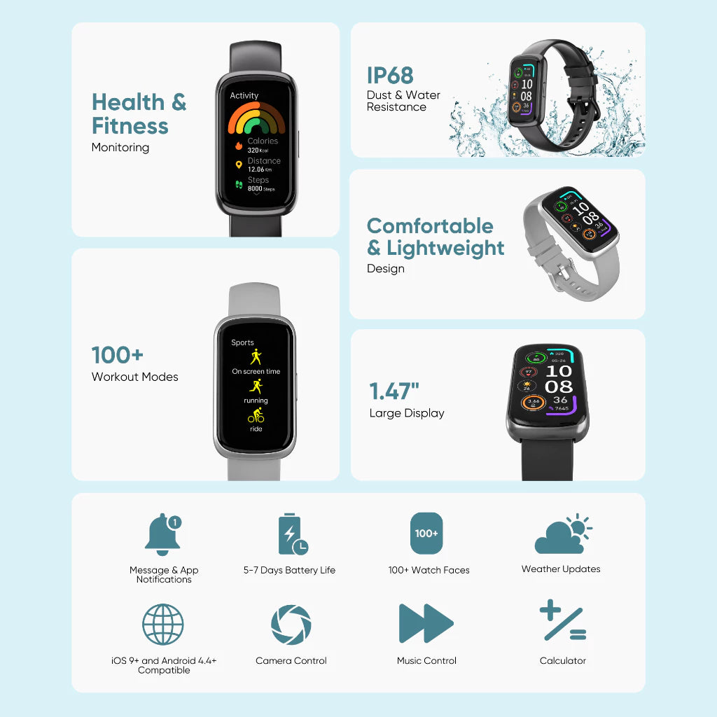 Sports Smartwatch Silicone Strap Smart Band Your Health Steward