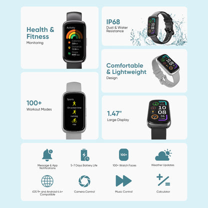 Sports Smartwatch Silicone Strap Smart Band Your Health Steward