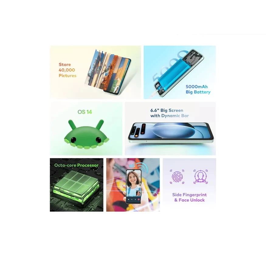 Itel A50 8gb/64gb 4G Network T603 Octa-core 5000mAh