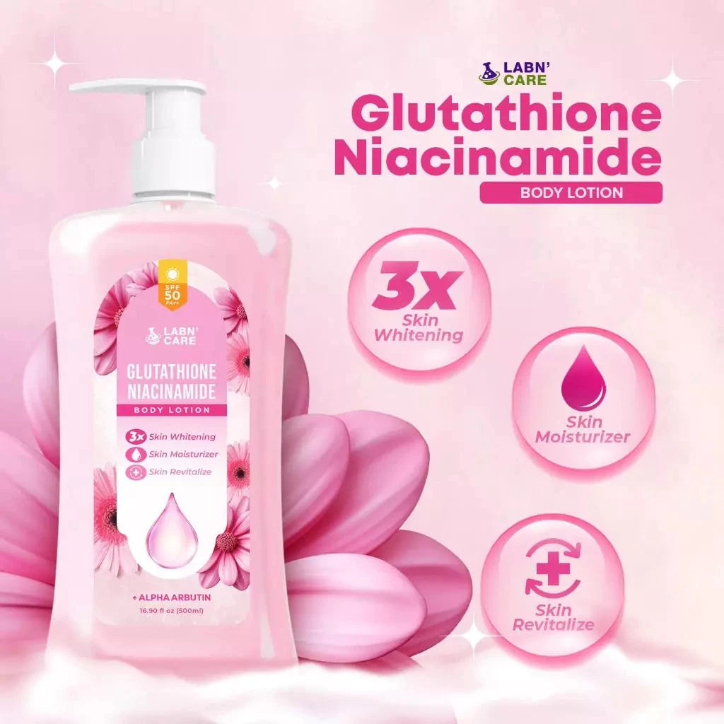 Labn'Care Glutathione Niacinamide Body Lotion Skin Whitening (+ Alpha Arbutin) 500ml