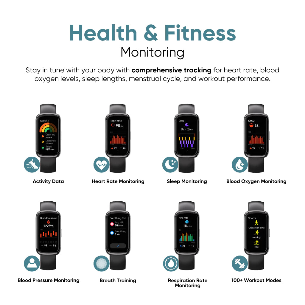 Sports Smartwatch Silicone Strap Smart Band Your Health Steward