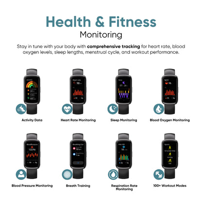 Sports Smartwatch Silicone Strap Smart Band Your Health Steward
