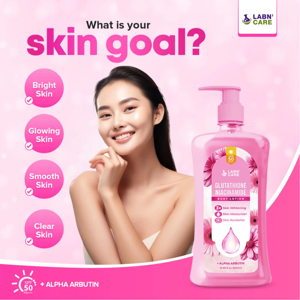 Labn'Care Glutathione Niacinamide Body Lotion Skin Whitening (+ Alpha Arbutin) 500ml