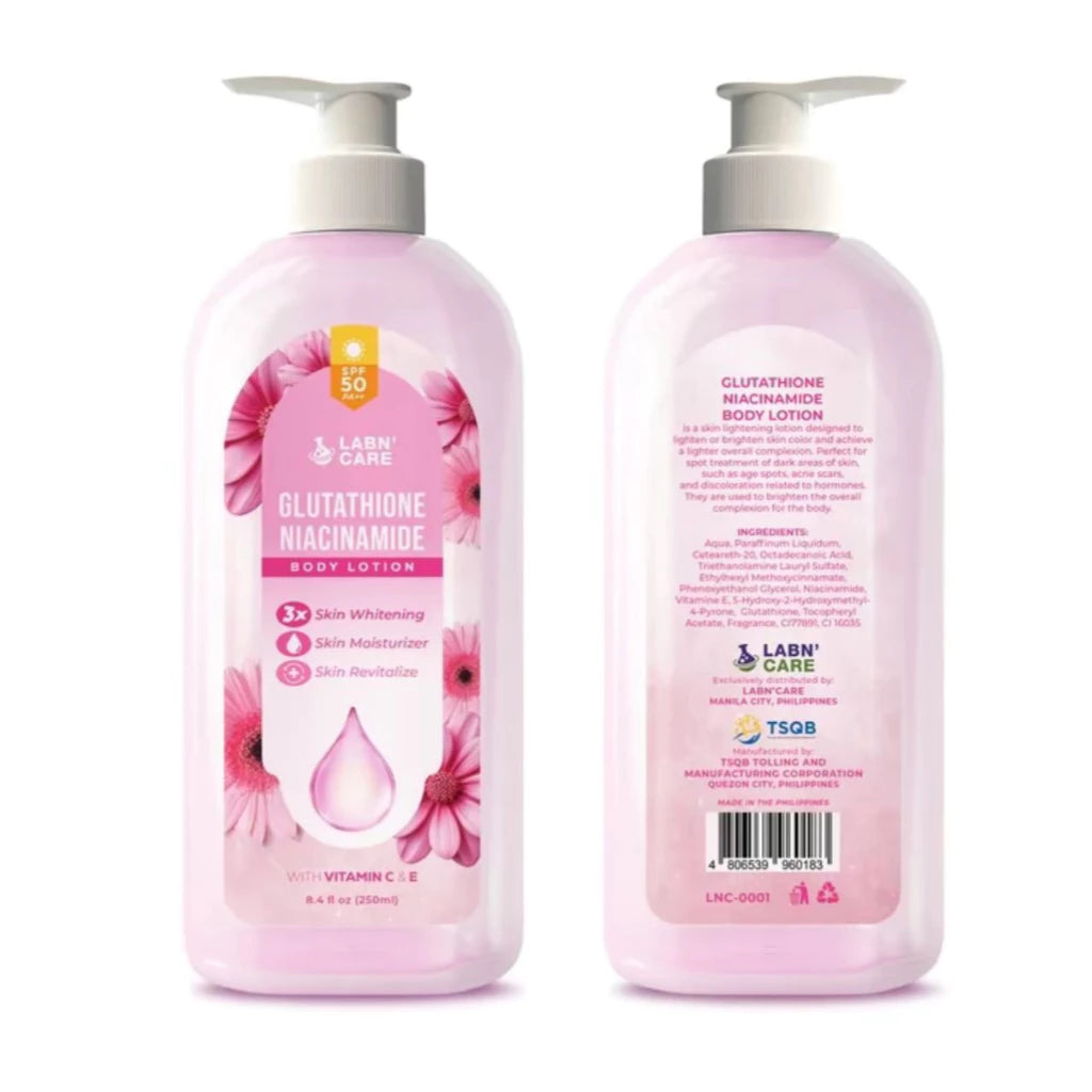 Labn'Care Glutathione Niacinamide Body Lotion Skin Whitening (+ Alpha Arbutin) 500ml