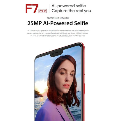 Oppo F7 25MP 8gb/256gb Mobile Phone