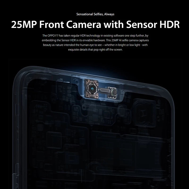 Oppo F7 25MP 8gb/256gb Mobile Phone