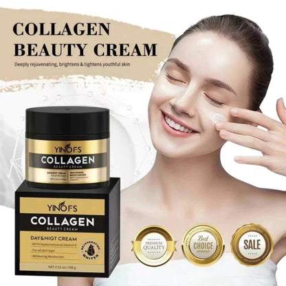 Yinofs Collagen Day and Night Beauty Cream Rejuvenating Whitening Cream 100g