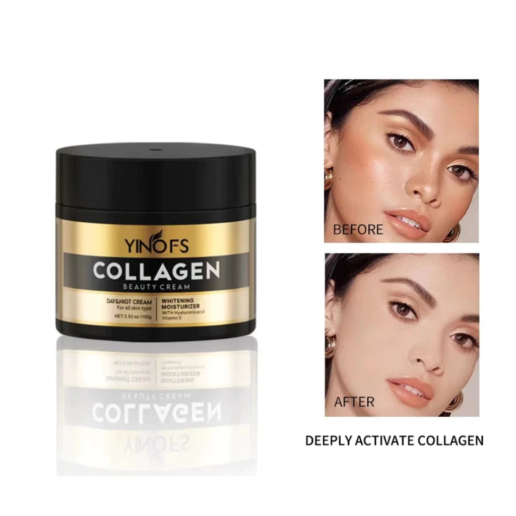 Yinofs Collagen Day and Night Beauty Cream Rejuvenating Whitening Cream 100g