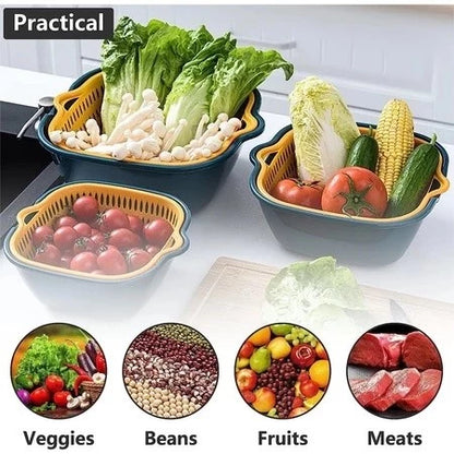 Plastic Vegetable Washing Drain(Set of 6pcs)