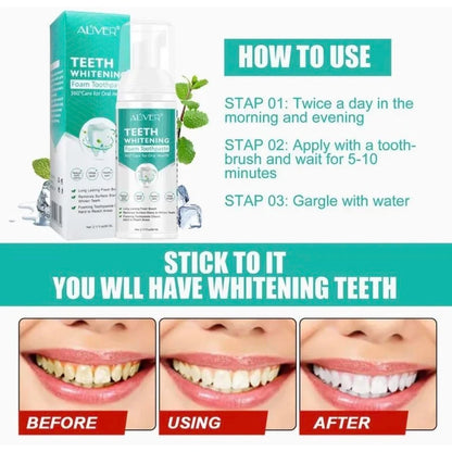 Teeth Whitening Foam Toothpaste Prevents Yellowing of Teeth