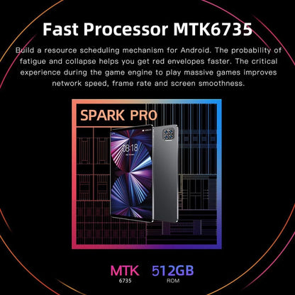 MXS Spark Pro Tablet 12gb/512gb Android 13 Professional Software 6000mAh
