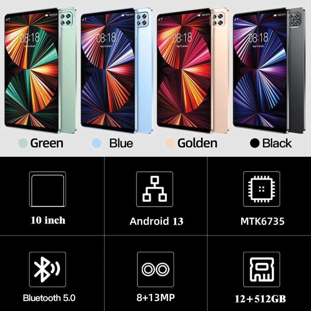 MXS Spark Pro Tablet 12gb/512gb Android 13 Professional Software 6000mAh