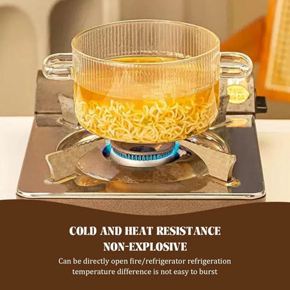 [A1-1101] High Boron Glass Gaopeng Silicon Double Ear Glass Pot 1.8L