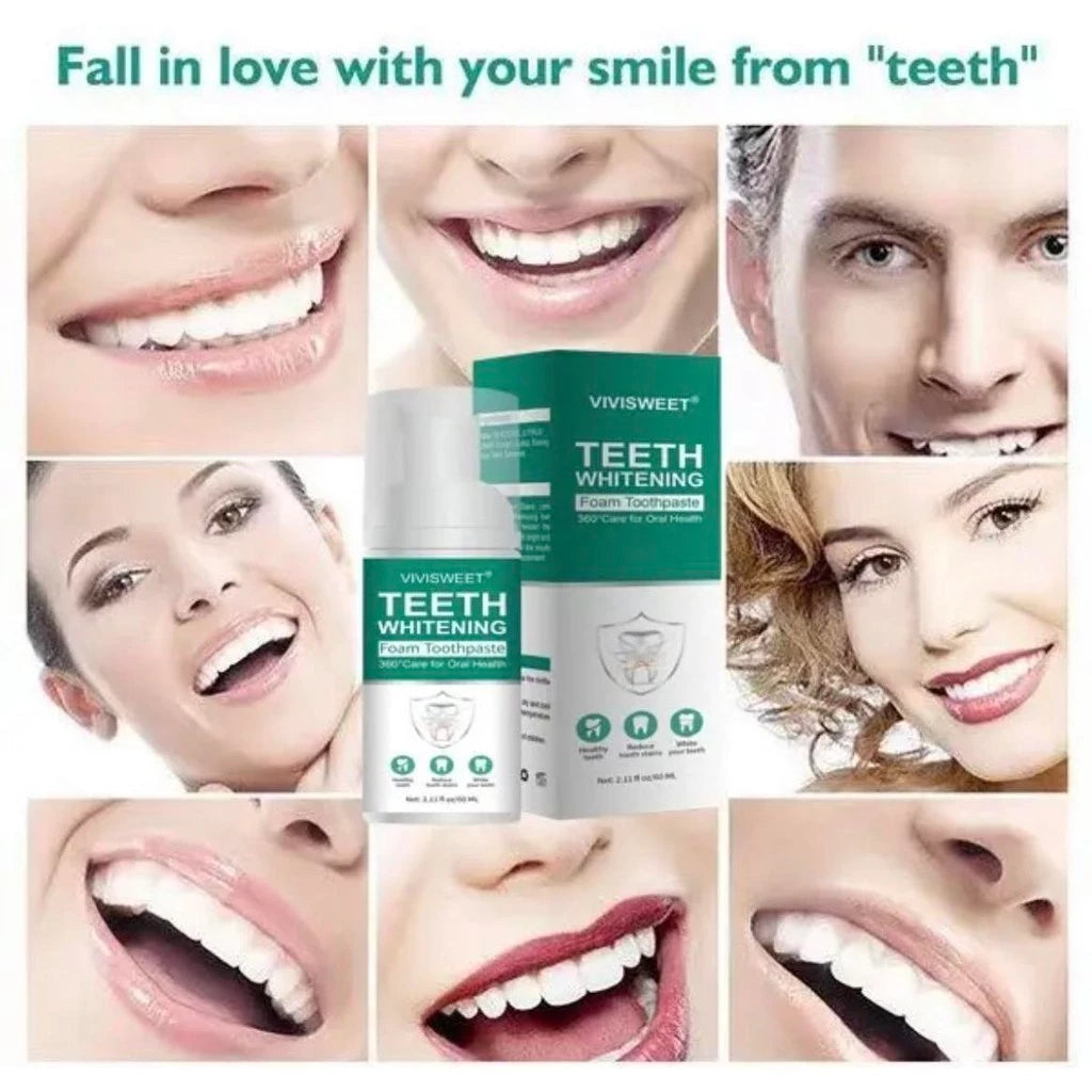 Teeth Whitening Foam Toothpaste Prevents Yellowing of Teeth