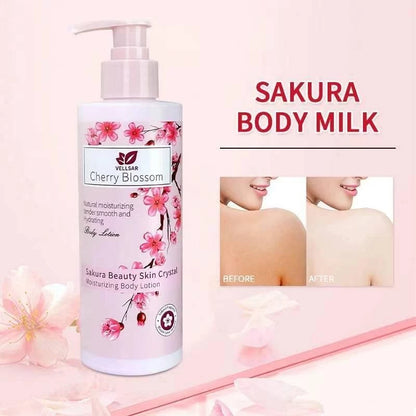 Vellsar Cherry Blossom Sakura Beauty Skin Crystal Moisturizing Body Lotion 300g