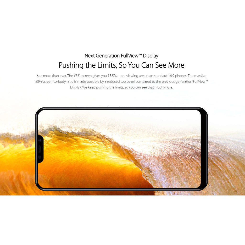 Vivo Y83 6gb/128gb Mobile Phone Mediatek MT6762 Helio P22 3260mAh