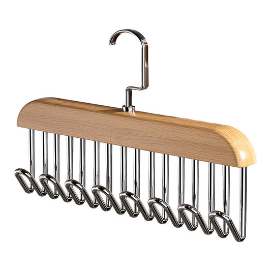 [A1-851] Multifunctional 8-hook Wooden Hanger