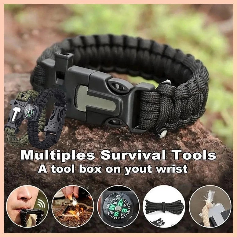 Survival Paracord Bracelet Outdoor Camping Hiking Bracelet